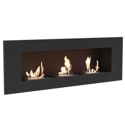 Kratki - Lareira incorporada BIO 40x120 cm 3x1,1kW preto