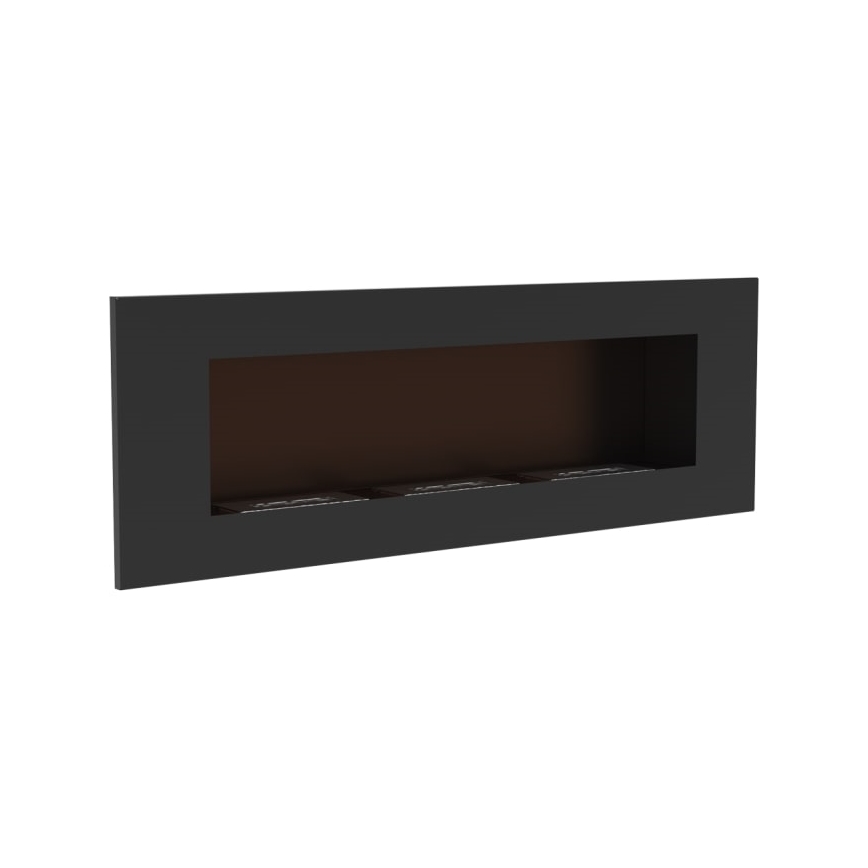 Kratki - Lareira incorporada BIO 40x120 cm 3x1,1kW preto