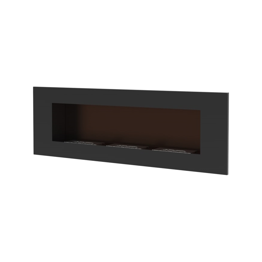 Kratki - Lareira incorporada BIO 40x120 cm 3x1,1kW preto