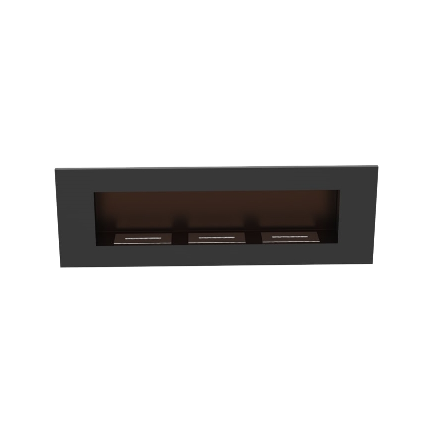 Kratki - Lareira incorporada BIO 40x120 cm 3x1,1kW preto