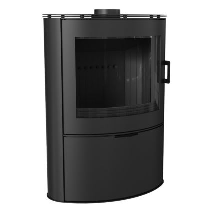 Kratki - Lareira de aço com fecho automático da porta 10kW 150 mm preto