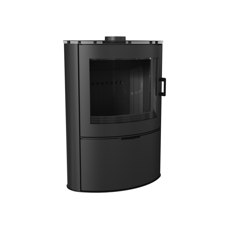 Kratki - Lareira de aço com fecho automático da porta 10kW 150 mm preto