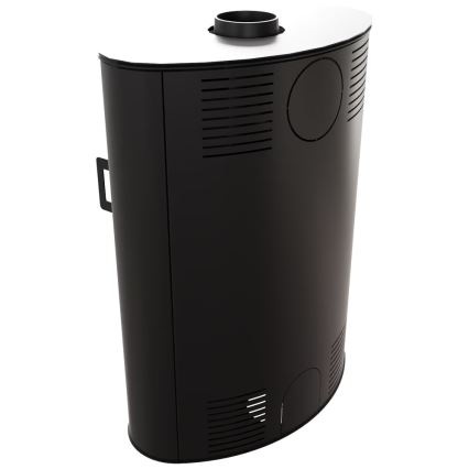Kratki - Lareira de aço com fecho automático da porta 10kW 150 mm preto