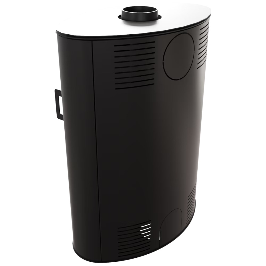 Kratki - Lareira de aço com fecho automático da porta 10kW 150 mm preto