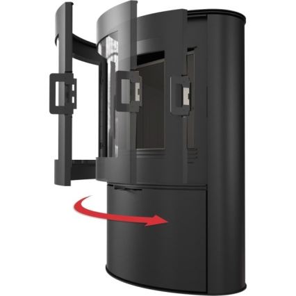 Kratki - Lareira de aço com fecho automático da porta 10kW 150 mm preto
