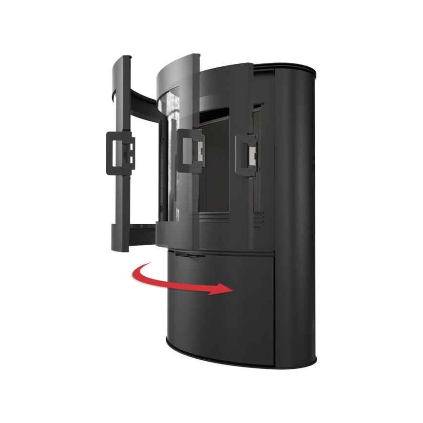 Kratki - Lareira de aço com fecho automático da porta 10kW 150 mm preto