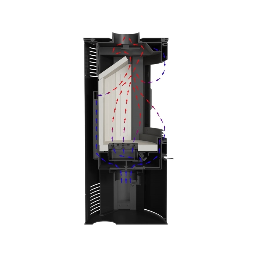 Kratki - Lareira de aço 10kW 150mm
