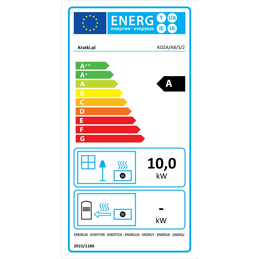 Kratki - Lareira de aço 10kW 150mm