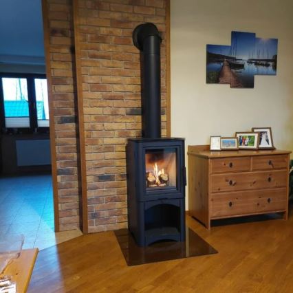 Kratki - Lareira a lenha em aço 7kW 150mm