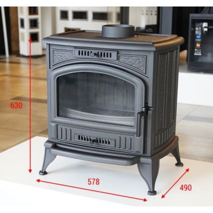 Kratki - Lareira a lenha de ferro fundido 8kW 150mm