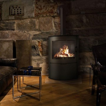Kratki - Lareira de aço com fecho automático da porta 10kW 150 mm preto