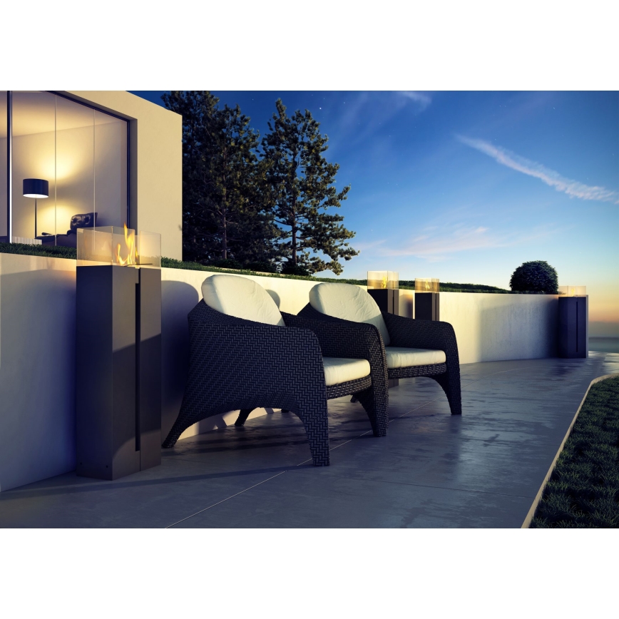 Kratki - Lareira BIO 113,6x35,9 cm 2kW preto