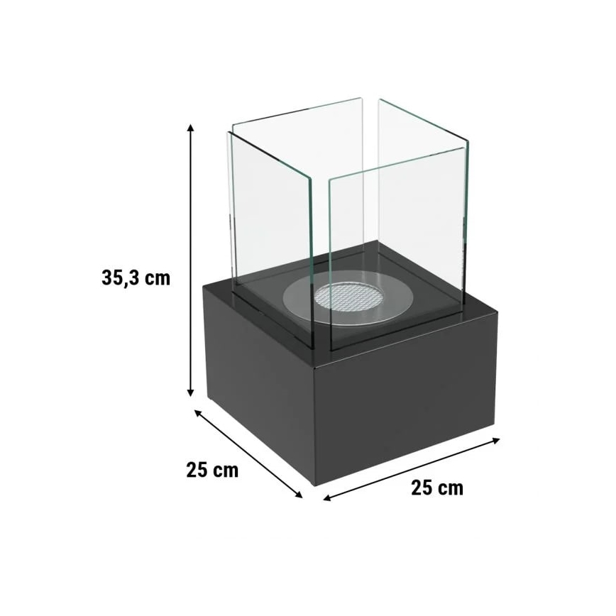 Kratki - Lareira BIO 35,3x25 cm 1kW preto