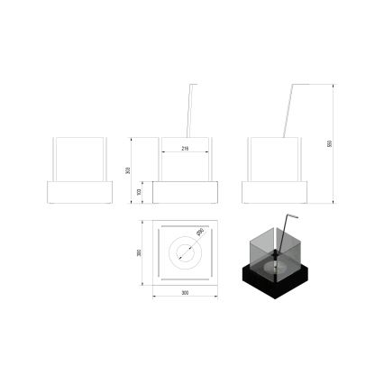 Kratki - Lareira BIO 30,3x30 cm 1kW branco