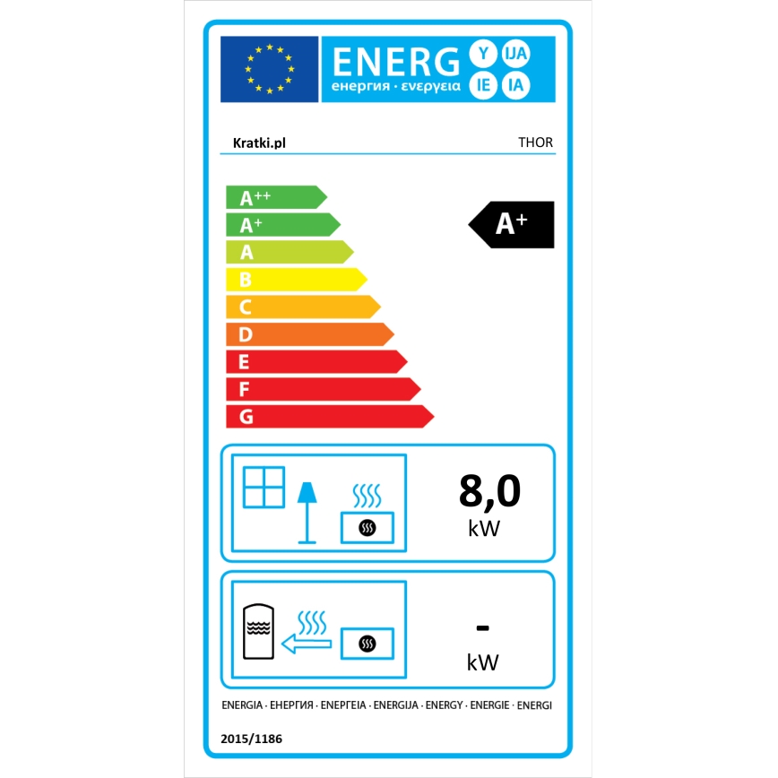 Kratki - Lareira de aço 8kW 150mm