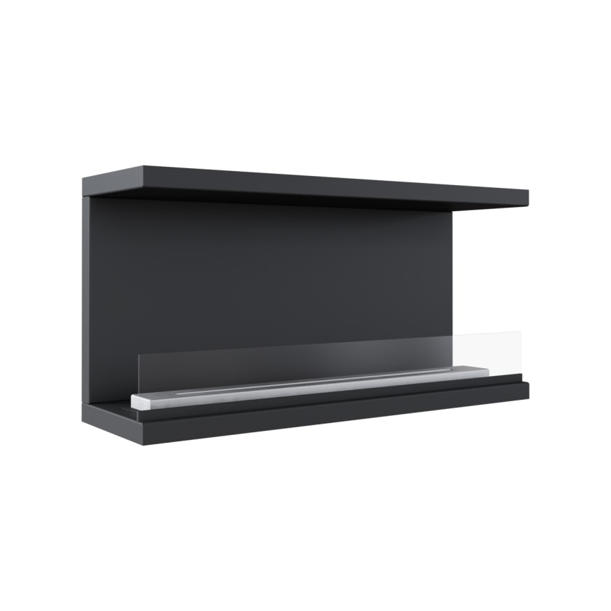 Kratki - Lareira incorporada BIO 50x100 cm 7kW preto