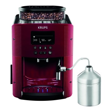Krups - Máquina de café automática com reservatório de leite ESSENTIAL 1450W/230V vermelho