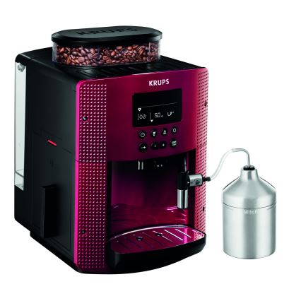 Krups - Máquina de café automática com reservatório de leite ESSENTIAL 1450W/230V vermelho
