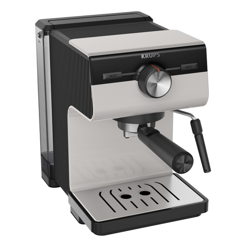 Krups - Máquina de café com manivela para duas chávenas AUTHENTIC 1450W/230V cinzento