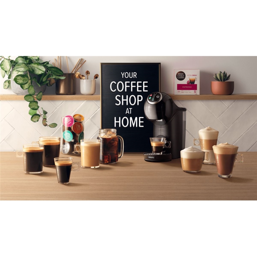 Krups - Máquina de café de cápsulas NESCAFÉ DOLCE GUSTO GENIO S 1500W antracite