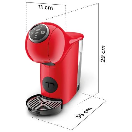 Krups - Máquina de café de cápsulas NESCAFÉ DOLCE GUSTO GENIO S PLUS 1500W vermelho