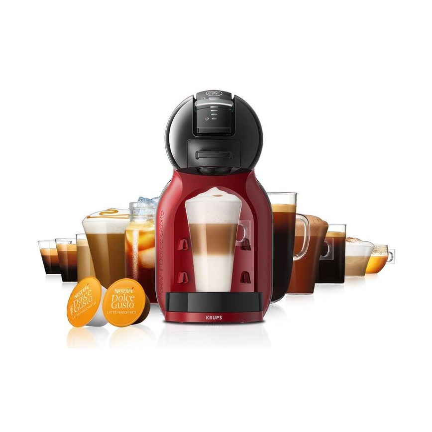 Krups - Máquina de café de cápsulas NESCAFÉ DOLCE GUSTO MINI ME 1500W/230V vermelho/preto