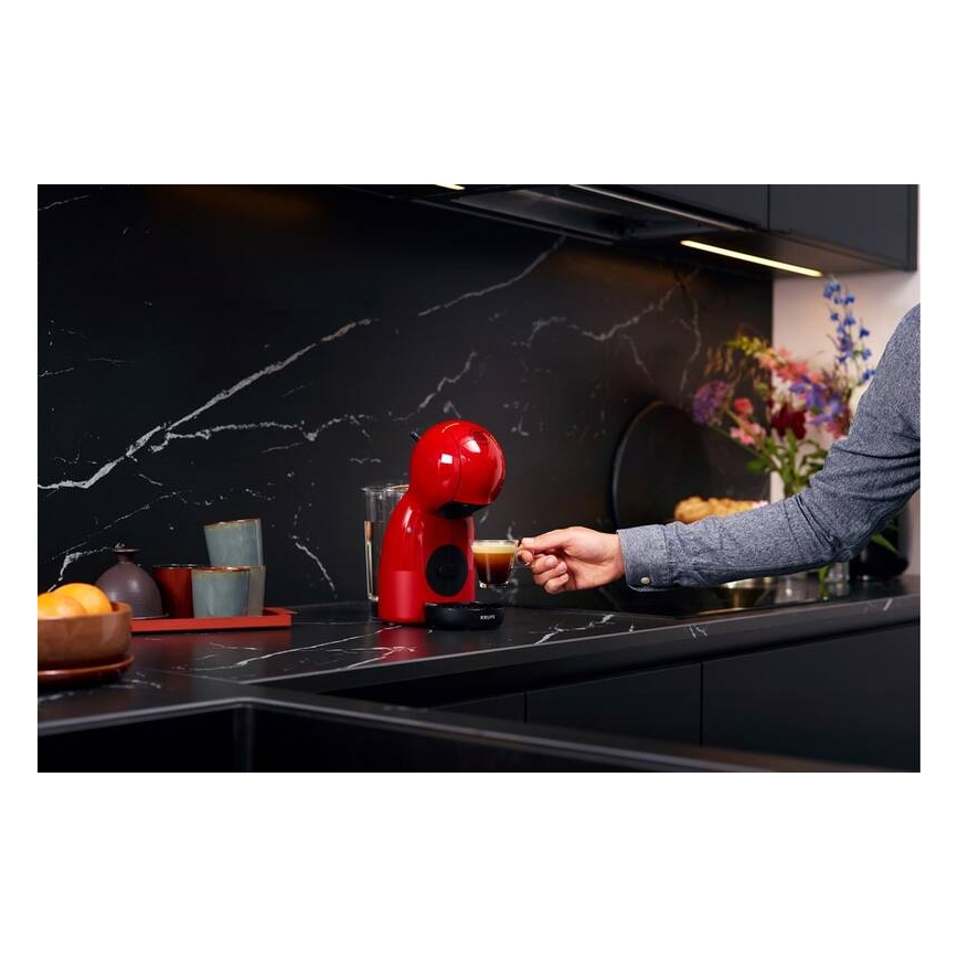 Krups - Máquina de café de cápsulas NESCAFÉ DOLCE GUSTO PICCOLO XS 1600W vermelho
