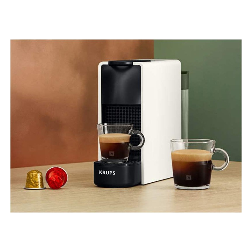 Krups - Máquina de café de cápsulas NESPRESSO Essenza mini 1310W/230V branco
