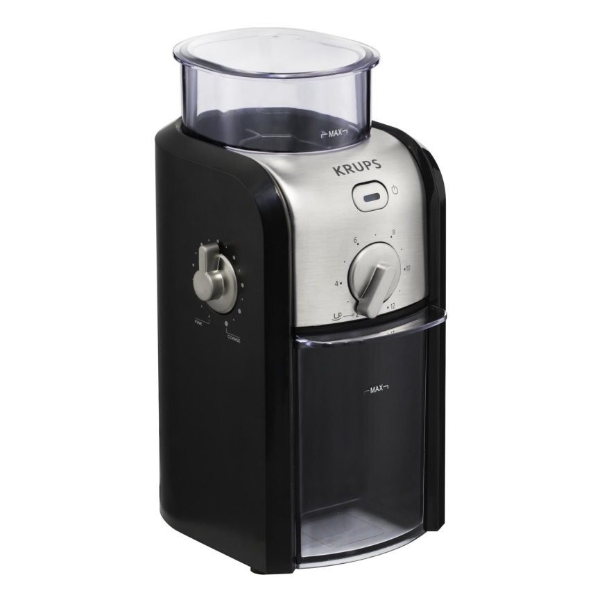Krups - Triturador elétrico de café em grão 110W/230V aço inoxidável/preto