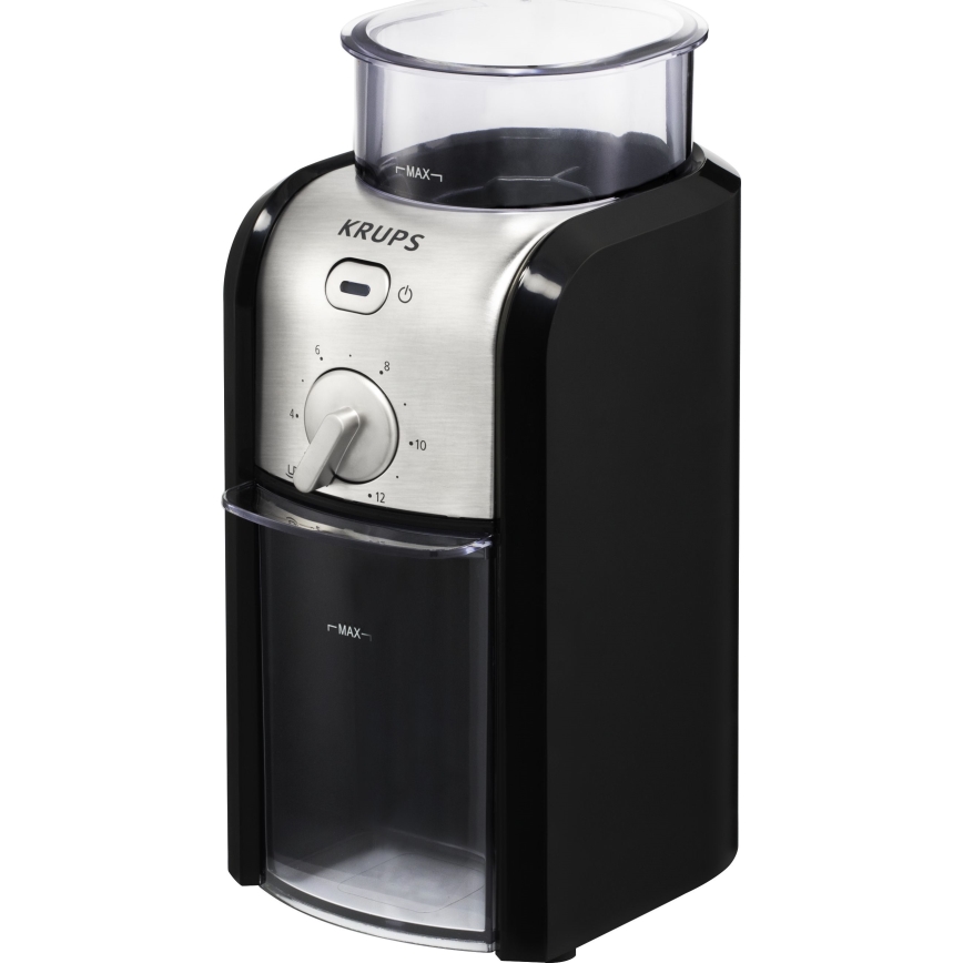 Krups - Triturador elétrico de café em grão 110W/230V aço inoxidável/preto