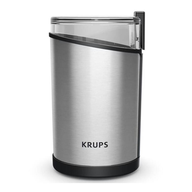 Krups - Triturador elétrico de café em grão 85g FAST-TOUCH 200W/230V cromado mate