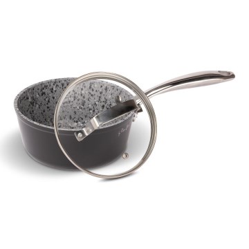 Lamart - acho pequeno de granito com tampa 16 cm preto/cinzento/aço inoxidável