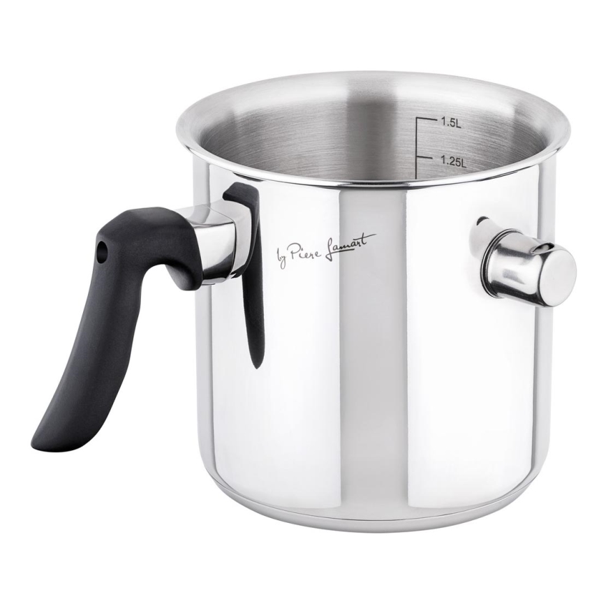 Lamart - Aquecedor de leite 1,5 l de aço inoxidável