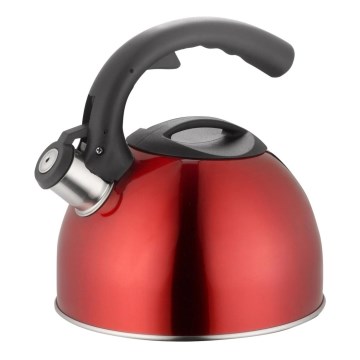 Lamart - Chaleira de 2 l de aço vermelho/aço inoxidável
