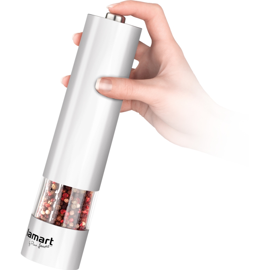 Lamart - Moedor elétrico de especiarias 4xAA branco