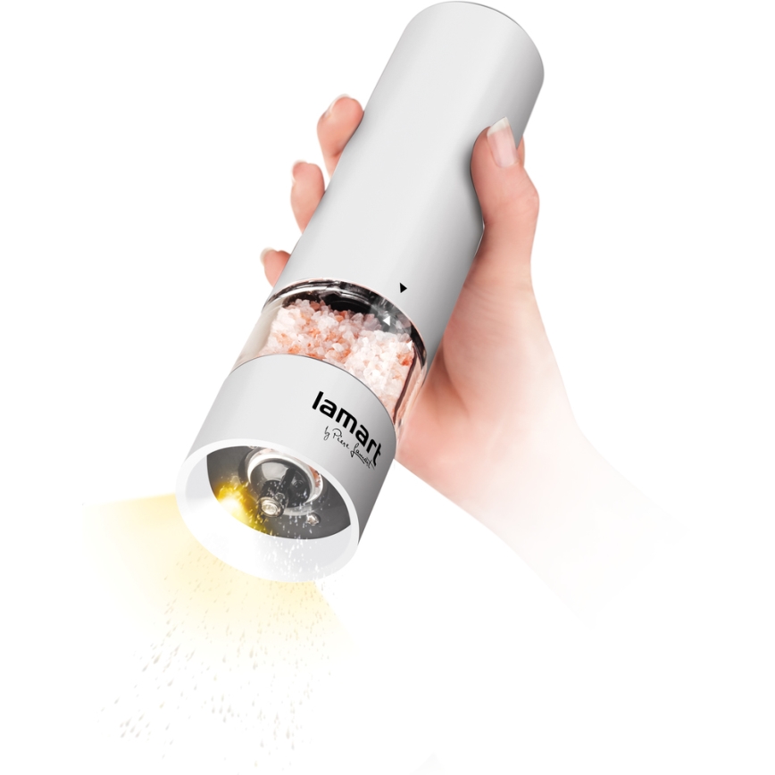 Lamart - Moedor elétrico de especiarias 4xAA branco