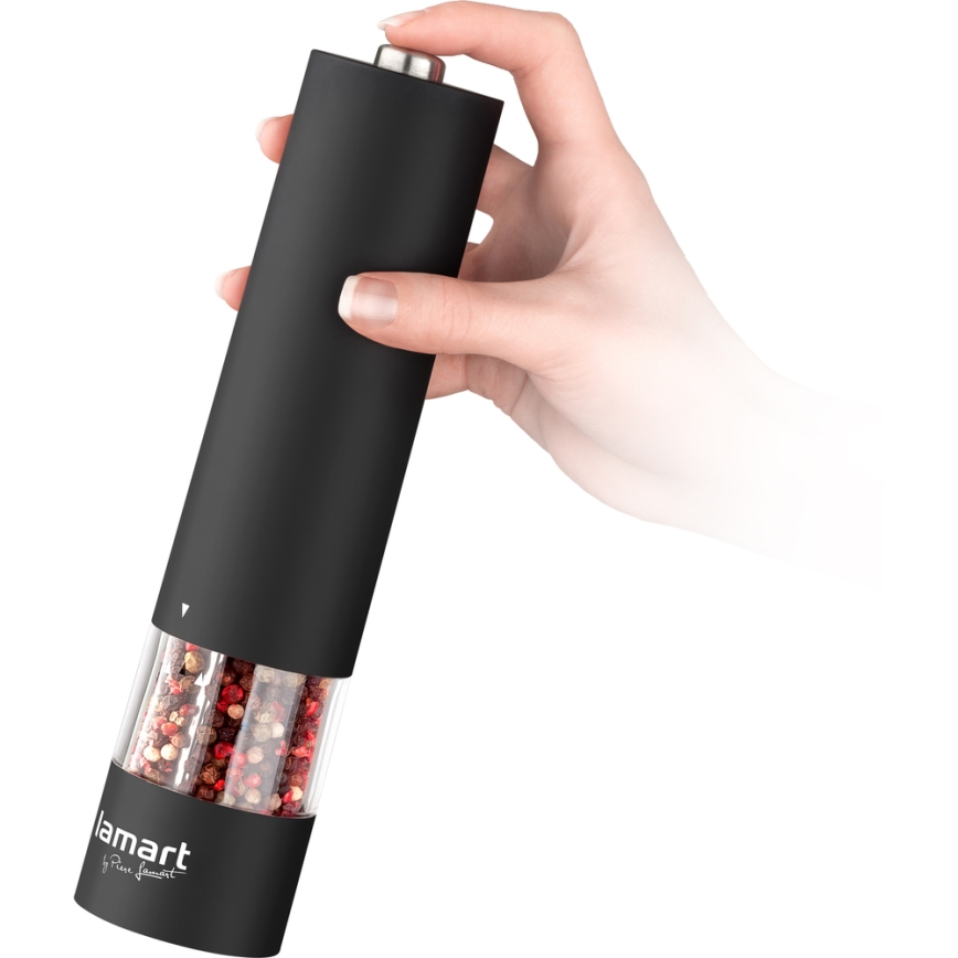 Lamart - Moedor elétrico de especiarias 4xAA preto