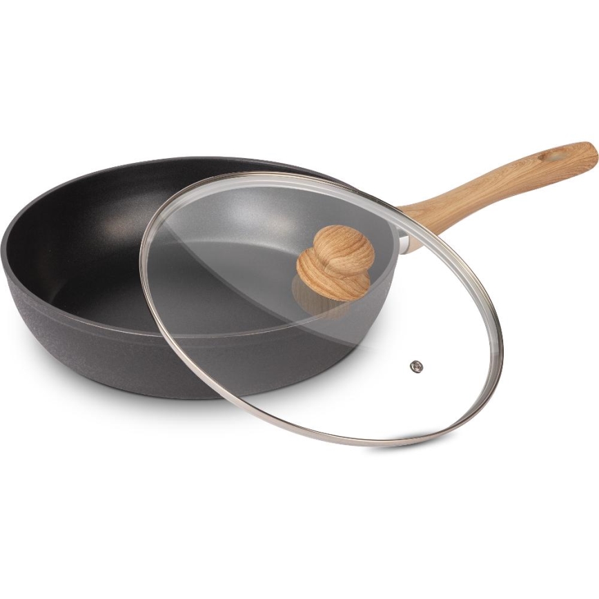 Lamart - Panela com tampa 28 cm preto/castanho