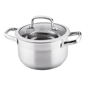 Lamart - Panela com tampa de 20 cm de aço inoxidável