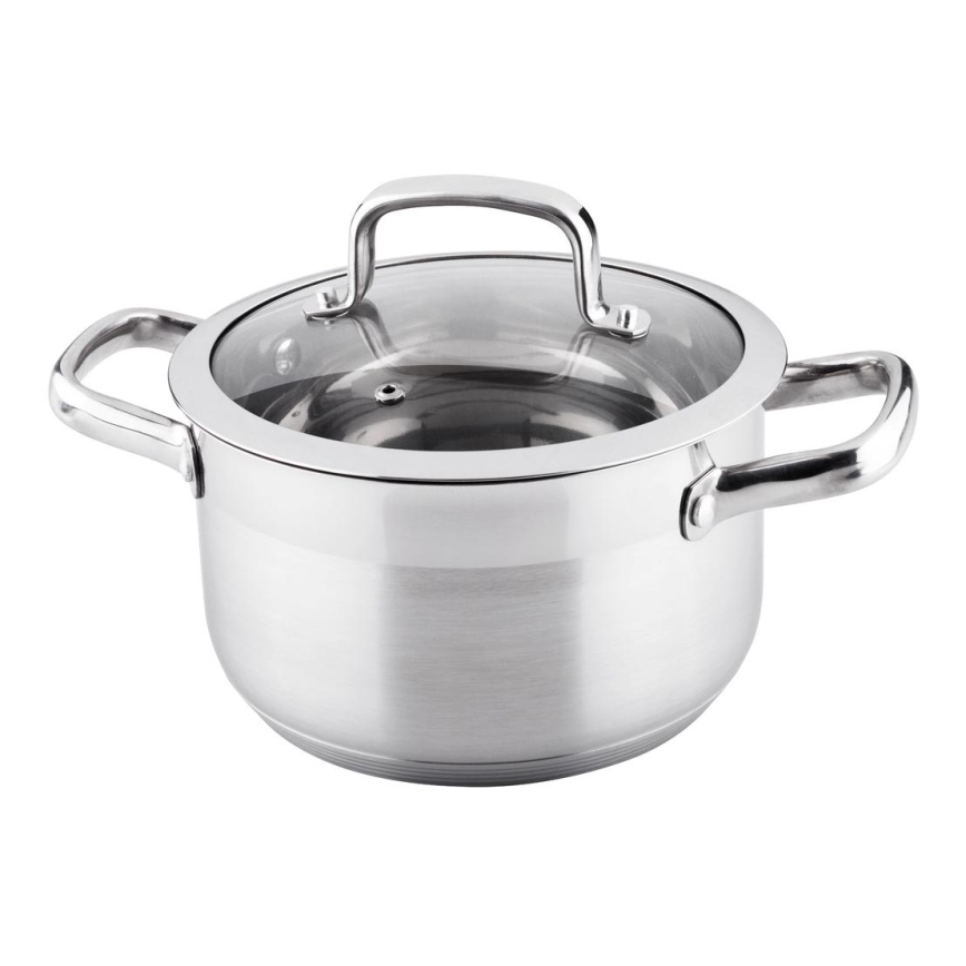 Lamart - Panela com tampa de 20 cm de aço inoxidável