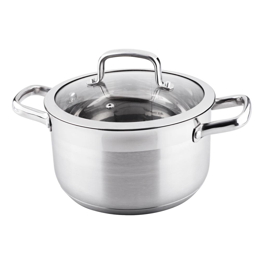 Lamart - Panela com tampa de 22 cm de aço inoxidável