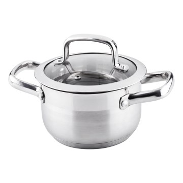 Lamart - Panela com tampa de aço inoxidável de 16 cm