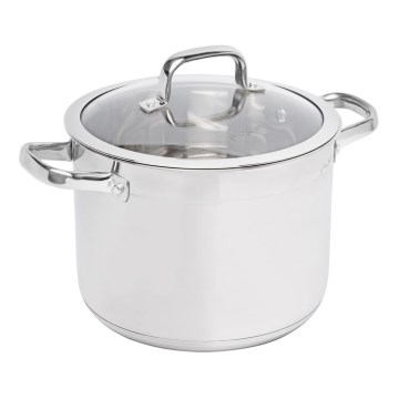 Lamart - Panela com tampa de aço inoxidável de 24 cm