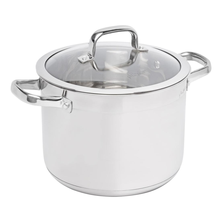 Lamart - Panela com tampa de aço inoxidável de 24 cm