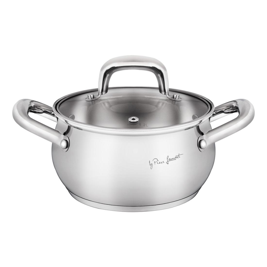 Lamart - Pote com tampa de 16 cm de aço inoxidável