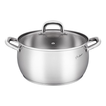 Lamart - Pote com tampa de aço inoxidável de 24 cm