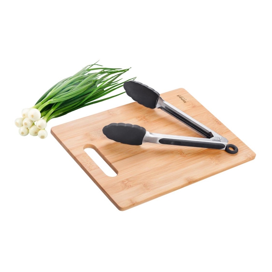 Lamart - Tábua de cortar cozinha 30x22 cm + pinça