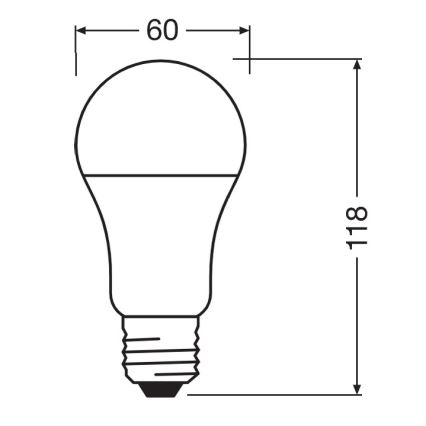 Lâmpada antibacteriana LED A100 E27/13W/230V 4000K - Osram