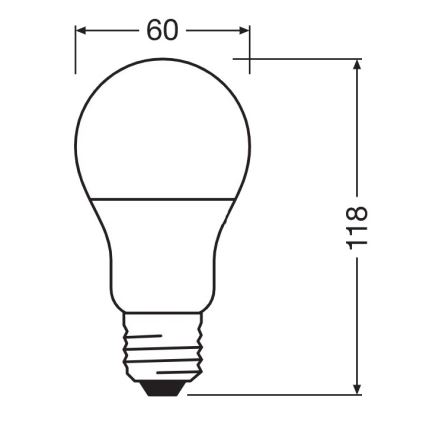 Lâmpada antibacteriana LED A75 E27/10W/230V 6500K - Osram