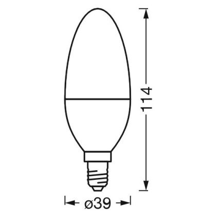 Lâmpada antibacteriana LED com regulação B40 E14/4,9W/230V Wi-Fi - Ledvance
